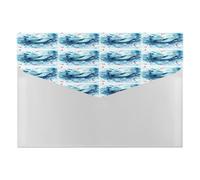 Expanding File Folder, 6 Pockets Zipper Expandable Document Organizer Accordion Filing Folder Print Watercolor Killer Whale Fishes