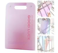 Expanding File Folder, A4 Document Organiser Portable Waterproof File Folder, Vertical Multi Layer Paper Folders Expanding Document Folders for Home, Office, School Supplies (Pink)