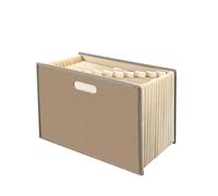 Expanding File Folder, A4 Expanding Accordion File Folder Organizer 13 Pockets for Office Home School Multicolor(Brown)