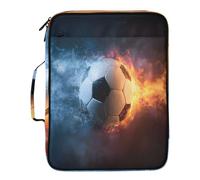 Expanding File Folder Organizer for Documents with Labels Portable Bill Receipt Accordion School Office Supplies 14 x 10 in Ice Fire Football