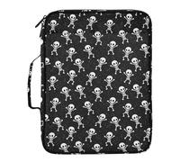 Expanding File Folder Organizer for Documents with Labels Portable Bill Receipt Accordion School Office Supplies 14 x 10 in Skeleton Dancing