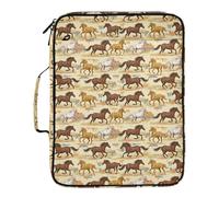 Expanding File Folder Organizer for Documents with Labels Portable Bill Receipt Accordion School Office Supplies 14 x 10 in Horse and Grassland