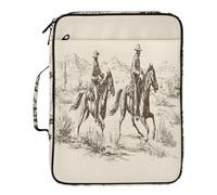 Expanding File Folder Organizer for Documents with Labels Portable Bill Receipt Accordion School Office Supplies 14 x 10 in Cowboy Riding Horse