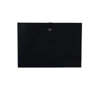 Expanding File Folder Simple 8-Pocket Accordion Organizer Waterproof Large Paper Document Receipt for Office, Business Trip, Home(Black A)