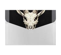 Expanding File Folder with 6 Pockets, Waterproof A4 Document Holder with Snap Closure, A Gothic Goat Skull Accordion File Organizer for Office, Home, Travel & Gifts