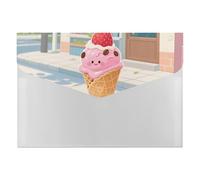 Expanding File Folder with 6 Pockets, Waterproof A4 Document Holder with Snap Closure, Ice Cream Cone Accordion File Organizer for Office, Home, Travel & Gifts