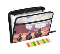 Expanding File Folders 13 Pockets A4 Letter Size File Holder with Zipper Closure for Office Workers Documents Papers Organizer Three Moving Through Monument Valley