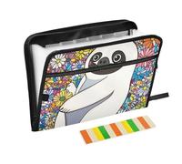 Expanding File Folders 13 Pockets A4 Letter Size with Zipper Closure for Expanding Hanging File Folders Chic Sloth organizador