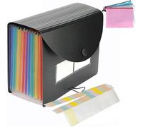 Expanding File Organiser A4,Amaza 24 Pockets Accordion File Organise with 3pcs A4 Zip File Bags,Quality Expanding File Folder,Document Organiser,Portable Paperwork Organiser(Can Hold 3000 Sheet Paper)