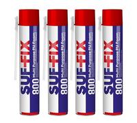 Expanding Foam Straw Type | 4 x 750ml Multipurpose Foam for Gaps and Cracks | Expanding Foams Heat and Sound Insulation Sealing Material Mildew Proof Waterproof (Yellow, 4 Pack)