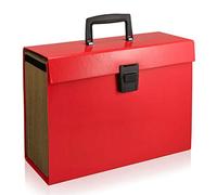 Expanding Folders, File Organizer A4 Portable Expanding Document File Folder for Office School Supplies 19 Pockets (Red)