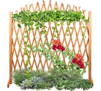 Expanding Freestanding Wooden Trellis Fence Solid Wooden Movable Lattice 105x180
