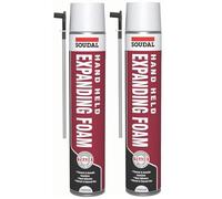 Expanding Gap Filler Foam 750ml - Hand Held PU Insulation Foam for Filling Gaps, Cavities & Joints, Thermal & Acoustic Insulation (Pack of 2)