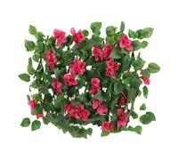 Expanding Garden Trellis Panels | Expandable Garden Fence Screening with Artificial Ivy and Violet Flower | Decorative Faux Ivy Privacy Screen Greenery Backdrop for Backyard, Balcony Decoration