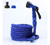 Expanding Garden Water Hose Pipe Spray Gun Flexible Grow Stretch Blue Hosepipe 150FT 45M Flexible Expandable Hose