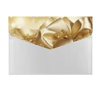 Expanding Gold Silk Christmas File Organizer with 6 Pockets Plastic Accordion File Folders with Labels Letter Size Portable Document Paper Receipt Bill Storage for Office