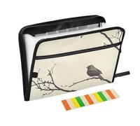 Expanding Hanging File A4 Size Plastic Expanding File with Dividers for Dietitian School Twigs Bird Spring