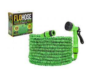 Expanding Hose With 7 Dial Spray Gun - Heavy Duty Garden Hose Pipe Functions