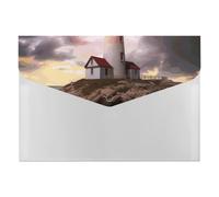 Expanding Lighthouse File Organizer with 6 Pockets Plastic Accordion File Folders with Labels Letter Size Portable Document Paper Receipt Bill Storage for Office