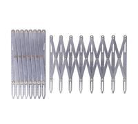 Expanding Sewing Gauge, Adjustable Aluminum Expandable Buttonhole Ruler Gauge, Equal Space Divider Ruler, Adjustable Length Crafting Spacer Holes Seam DIY Curtain Accessories for Household Hooks