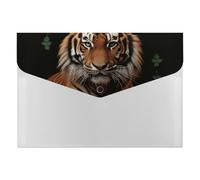 Expanding Tiger and Paws File Organizer with 6 Pockets Plastic Accordion File Folders with Labels Letter Size Portable Document Paper Receipt Bill Storage for Office