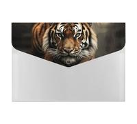 Expanding Wild Tiger File Organizer with 6 Pockets Plastic Accordion File Folders with Labels Letter Size Portable Document Paper Receipt Bill Storage for Office