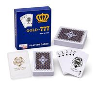 EXPANSIA Premium Plastic Playing Cards Deck - Waterproof Poker Cards with Storage Case - Durable Flexible Playing Cards for Poker, Blackjack, Travel & Family Games (Blue)