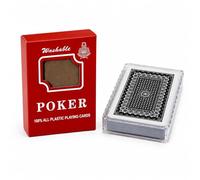 EXPANSIA Washable Plastic Playing Cards Deck - Waterproof Poker Cards with Storage Case - Durable Flexible Playing Cards for Poker, Blackjack, Travel & Family Game Nights (Black)