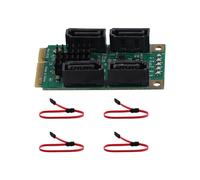Expansion Adapter PCIE to SATA Expansion Card Full Height MPCI-E to Quad SATA HDD Interface Adapter Card for Synology