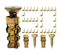 Expansion Anchors | 50 Pieces 6×14mm Short Expansion Screw Set for Cabinet Hinge Repair | Door Hinge Thread Repair Screws Hole Repairs Kit for Wood Tile Stone Concrete Wall
