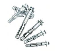 Expansion Bolt, 100Pcs M4 M5 M6 M8 Q235 Carbon Steel Galvanized Metal Easy Installation Cavity Wall Dowels Plasterboard Screw Combination Kits for Hollow Bricks
