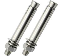 Expansion Bolts,Stainless Eyebolt,2 Pieces M16 80~300 Screw Sleeve Anchors, Steel External Hex Nut Anchor Bolt Heavy Duty Fixing(M16x90mm)