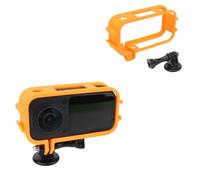 Expansion Case for Insta360 X6, Protective Frame with Cold Shoe Mount (horizontal, orange)