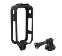 Expansion Frame Adapter For Insta360 X6,Protective Case Cover Adapter with Cold Shoe Mount,Shock-resistant Wear-resistant,Two-clamp interface 1/4-inch Screw Hole，vertical black