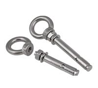 Expansion Heavy Wall Bolts Duty Anchors, Expansion Bolt 304 Stainless Steel Concrete Sleeve Anchors Lifting Eye M12 Multiple Sizes(M12X80mm-1pcs)