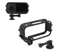 Expansion Mount For Insta360 X6, Multifunctional Horizontal Vertical Shockproof Anti Scratch Protective Frame with Cold Shoe for 360 X6，Horizontal Black