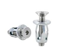 Expansion Nut Petal Shape Metal Nut, Jack Nuts Petal Shape Expansion Screw Kit For License Plates M4-M8 Silver(Flat Head (Silver),M4x16(20Pcs))