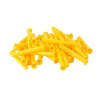 Expansion Raw Plugs, Masonry Wall Plugs M6 Plastic Expansion Wall Anchor Bolts For Concrete Tube Yellow 30/50/100 Pcs 30-100mm(30Pcs M6x100)