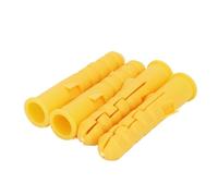 Expansion Raw Plugs, Masonry Wall Plugs Plastic Ribbed Expansion Wall Screw Anchors M6 M8 M10 Multiple Sizes Yellow Pack Of 100(M8 x 80mm)