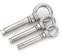 Expansion screw, 1PCS,304 Stainless Steel M8 Lifting Eyebolt With Screw Round Ring Hook Nut&Washer for Hanging Heavy Object(M8x100mm)