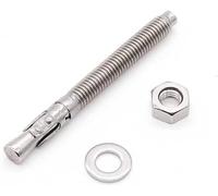 Expansion Screw， 1PCS,Self Tapping Screws, Stainless Steel Wedge Anchor Through Bolt for Elevator Concrete Jointer Roofing Expansion Screws Machine Screws Anchors(M10X100)