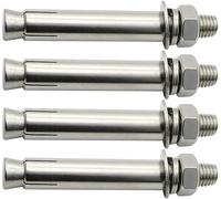 expansion screw, 4PCS,Expansion Screw Bolts M8 - Stainless Steel External Hex Nut Expansion Sleeve Anchor Bolt Heavy Duty Fixing Anchors(M16x100)