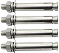 Expansion Screw Bolts,External Hex Nut, Stainless Steel Expansion Screw Bolts External Hex Nut Expansion Sleeve hor Bolt(M10*80)