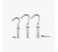 Expansion Screw Bolts,Screws for Brick, Anchor Bolt Hooks, M6 M8 M10 M12 304 Stainless Steel Eye Open Hook For Basket Ceiling Fan Hanging(4pcs,M8)