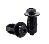 Expansion Screw Petal Nut, Metal Petal Shape License Plate Rivet Nut Set, M4-M8, Silver, Black, 5/10 Pcs(Round Head (Black),M4x20(10Pcs))