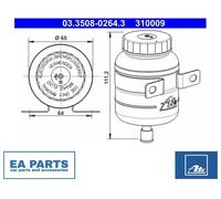 Expansion Tank, brake fluid for MERCEDES-BENZ T2/L ATE 03.3508-0264.3