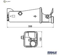 MAHLE ORIGINAL CRT 2 000S Coolant expansion tank