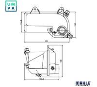 MAHLE ORIGINAL CRT 204 000S Coolant expansion tank