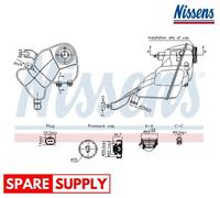 EXPANSION TANK, COOLANT FOR MERCEDES-BENZ W221 C216 NISSENS 996204