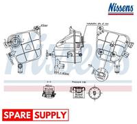 EXPANSION TANK, COOLANT FOR MERCEDES-BENZ X166 W166 C292 NISSENS 996207